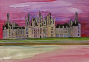 Aquarelle du Château de Chambord