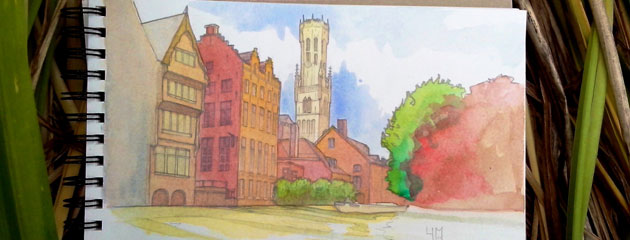 Bruges aquarelle