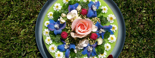 Gateau en fleurs