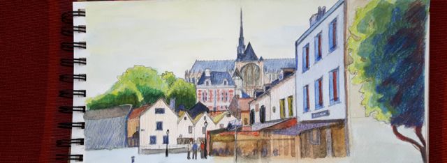 Aquarelle d'Amiens