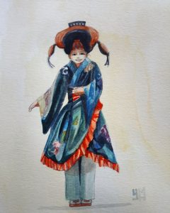 Aquarelle de kimono