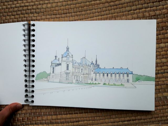 Crayonné du Château de Chantilly