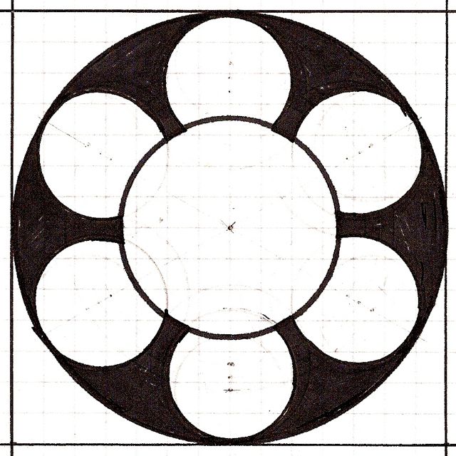 Tracé d'une fleur à 6 lobes